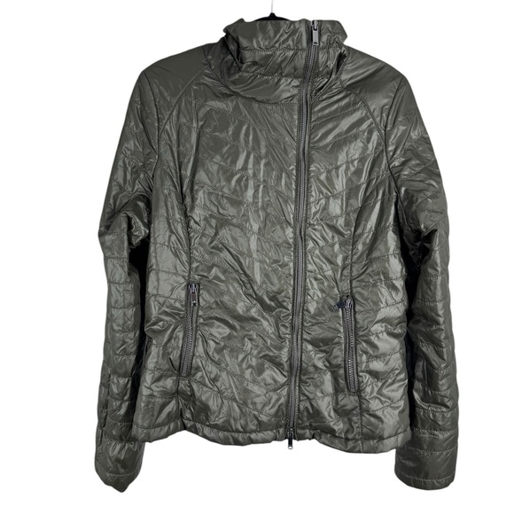 Zella packable army green puffer with high neck M - Picture 2 of 5